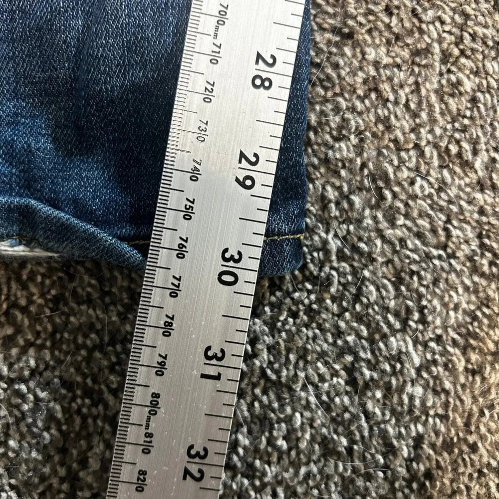 Lucky Brand 121 Heritage Slim Jeans Mens 34x30 Blue Good Frayed Hem Denim